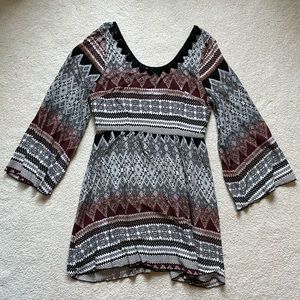 Aztec print dress size large Alga